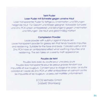 Sie sehen eine Packung Sulfoderm S Teint Kompakt-puder Natur 10g, Produktbild: 05 Sulfoderm S Teint Kompakt-puder Natur 10g, A-Nr.: 1843338 - 05