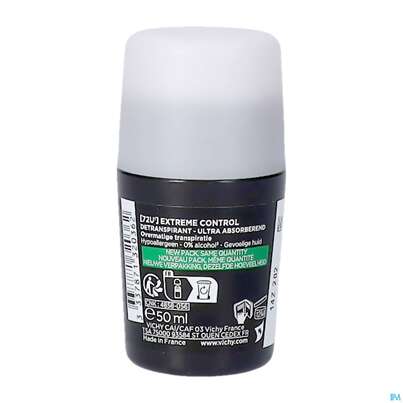 Sie sehen eine Packung Vichy Homme Deo Extreme 72h Int.regulierend 50ml, Produktbild: 09 Vichy Homme Deo Extreme 72h Int.regulierend 50ml, A-Nr.: 3724388 - 09
