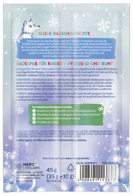Sie sehen eine Packung TETESEPT Kids Knister Schaumbad Eiskristall 45G, Produktbild: 02 TETESEPT Kids Knister Schaumbad Eiskristall 45G, A-Nr.: 6007055 - 02