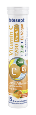 tetesept Vitamin C 1200 + D3 +Zink Brausetabletten x15 STK, A-Nr.: 6007109 - 01