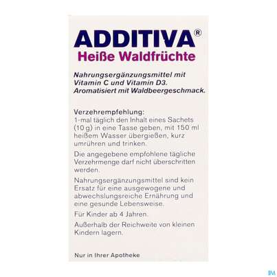 Additiva Pulver Heisse Waldfruechte Kinder 10014 10st, A-Nr.: 5810152 - 10