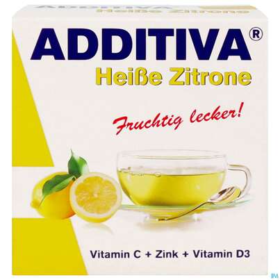 Sie sehen eine Packung Additiva Pulver Heisse Zitrone 10012 10st, Produktbild: 02 Additiva Pulver Heisse Zitrone 10012 10st, A-Nr.: 5810086 - 02