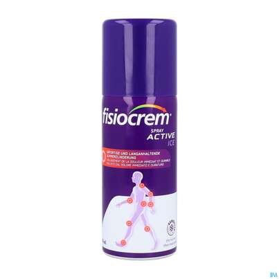 Sie sehen eine Packung Fisiocrem Mdr/dach/fr Spray Active Ice 150ml, Produktbild: 03 Fisiocrem Mdr/dach/fr Spray Active Ice 150ml, A-Nr.: 5807776 - 03
