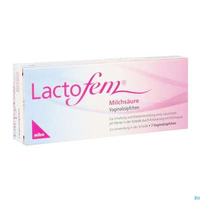 Lactofem Milchsaeure Vaginalzaepfchen 7st, A-Nr.: 5923525 - 02