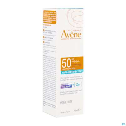 Sie sehen eine Packung Sonnenprodukte Avene Anti-imperfection Fluid Spf50 40ml, Produktbild: 04 Sonnenprodukte Avene Anti-imperfection Fluid Spf50 40ml, A-Nr.: 5899169 - 04