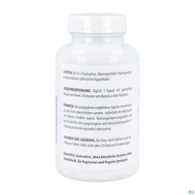 Sie sehen eine Packung L-tryptophan Kapseln 500mg -naturheilp. Vegi 90st, Produktbild: 02 L-tryptophan Kapseln 500mg -naturheilp. Vegi 90st, A-Nr.: 4846604 - 02