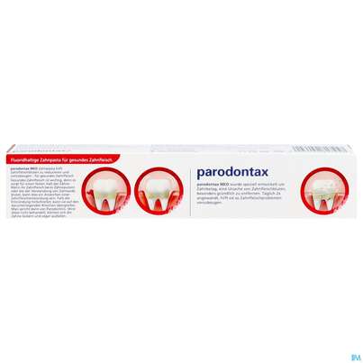 Sie sehen eine Packung Zahnpaste Parodontax Med Creme Neu 75ml, Produktbild: 04 Zahnpaste Parodontax Med Creme Neu 75ml, A-Nr.: 5843418 - 04