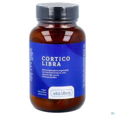 Sie sehen eine Packung Vita Libra Kapseln Corticolibra 60st, Produktbild: 01 Vita Libra Kapseln Corticolibra 60st, A-Nr.: 5905154 - 01