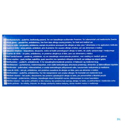 Sie sehen eine Packung Untersuchungshandschuhe Nitril/unsteril Puderfrei/hypoallergen Safe Light Weiss M 27059 100st, Produktbild: 07 Untersuchungshandschuhe Nitril/unsteril Puderfrei/hypoallergen Safe Light Weiss M 27059 100st, A-Nr.: 3049403 - 07