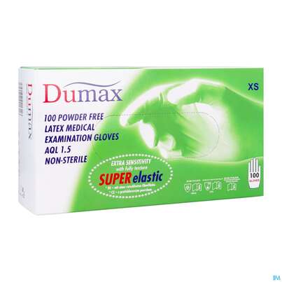 Untersuchungshandschuhe -dumax Latex Puderfrei Xs 100st, A-Nr.: 2995435 - 02