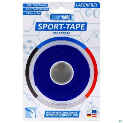 Tape Buddycare/med/sport Latexfrei 3,8cmx 10m Blau 1st, A-Nr.: 5844978 - 02