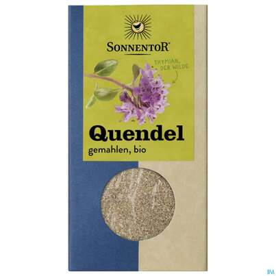 Sie sehen eine Packung Sonnentor Quendel Gemahlen 00340 30g, Produktbild: 02 Sonnentor Quendel Gemahlen 00340 30g, A-Nr.: 3701401 - 02