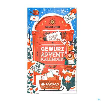 Sie sehen eine Packung Sonnentor Adventkalender Gewuerz Edition 2025 01272 118g, Produktbild: 01 Sonnentor Adventkalender Gewuerz Edition 2025 01272 118g, A-Nr.: 5988625 - 01