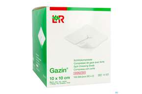 Schlitzkompressen Gazin 17faedig Steril 8fach 10x 10cm 50x2 100st, A-Nr.: 2404411 - 01