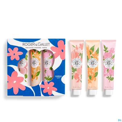 Sie sehen eine Packung Roger & Gallet Hand/creme Trio Relaxing Fleur De Fig +neroli +rose 1pk, Produktbild: 08 Roger & Gallet Hand/creme Trio Relaxing Fleur De Fig +neroli +rose 1pk, A-Nr.: 5954017 - 08