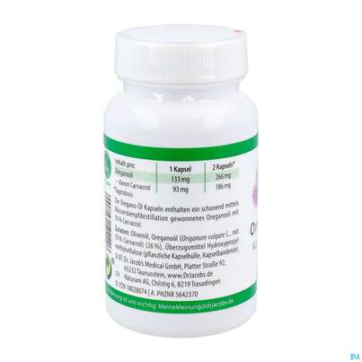 Oregano Oel Kapseln Vegan Dr.jacobs 60st, A-Nr.: 5642370 - 04