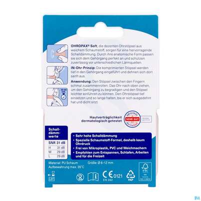 Ohrenschutz Ohropax Soft/geraeuscheschutz In Haengeverpackung Pohrs 10st, A-Nr.: 5908862 - 06
