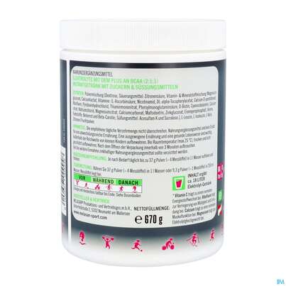 Melasan/sport Sportgetraenk Bcaa Himbeer Zitrone 670g, A-Nr.: 5304609 - 06