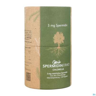 Sie sehen eine Packung Mein Spermidinerwo Chlorella Kapseln 60st, Produktbild: 02 Mein Spermidinerwo Chlorella Kapseln 60st, A-Nr.: 5884251 - 02