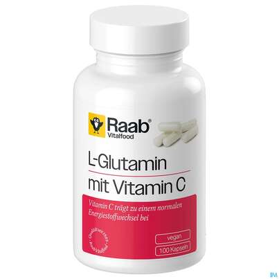 Sie sehen eine Packung L-glutamin Kapseln Raab 100st, Produktbild: 02 L-glutamin Kapseln Raab 100st, A-Nr.: 5871461 - 02