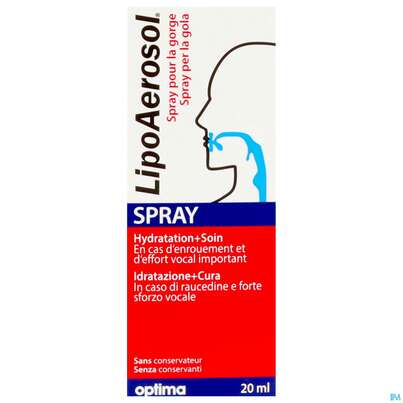 Sie sehen eine Packung Inhalatoren U.zubehoer Lipoaerosol Spray 20ml, Produktbild: 03 Inhalatoren U.zubehoer Lipoaerosol Spray 20ml, A-Nr.: 5838618 - 03