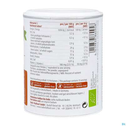 Sie sehen eine Packung Hagebutten Pulver Bio Raab 150g, Produktbild: 05 Hagebutten Pulver Bio Raab 150g, A-Nr.: 5870438 - 05