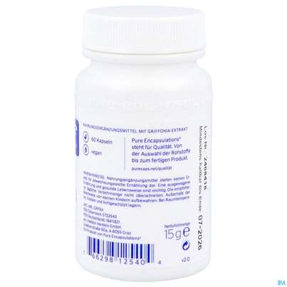 Griffonia Kapseln Pure Encapsulations 60st, A-Nr.: 5722643 - 03