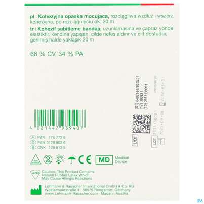 Sie sehen eine Packung Fixierbinden Mollelast Haft Weiss 20mx 10cm 1st, Produktbild: 05 Fixierbinden Mollelast Haft Weiss 20mx 10cm 1st, A-Nr.: 1767726 - 05