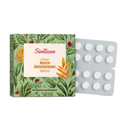 Sie sehen eine Packung „Similasan“ Magenübersäuerung Tabletten, Produktbild: 01 „Similasan“ Magenübersäuerung Tabletten, A-Nr.: 3545272 - 01