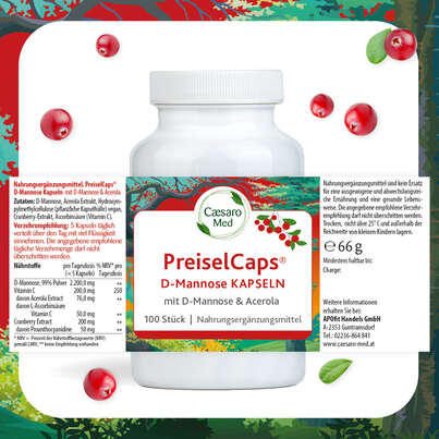PREISEL-CAPS D-MANNOSE 100 Kapseln, A-Nr.: 5410286 - 04