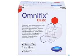 Fixierpflaster Omnifix Elastic Fixiervlies 10mx 2,5cm Ro 2st, A-Nr.: 3094444 - 01
