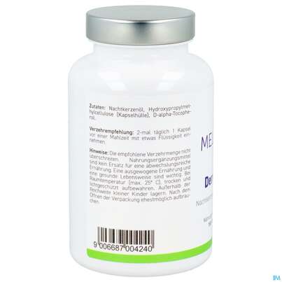 Nachtkerzenoel Kapseln Melasan Dermasan +vitamin E 10mg 180st, A-Nr.: 2024074 - 03