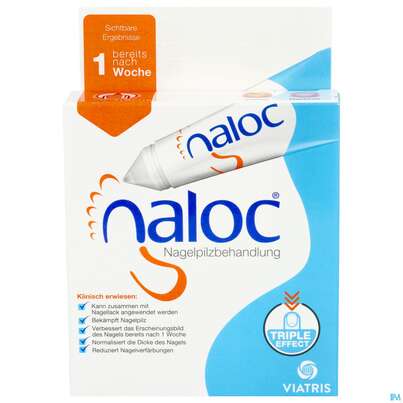 Sie sehen eine Packung Nagel Pilz Naloc Lösung 10ml, Produktbild: 02 Nagel Pilz Naloc Lösung 10ml, A-Nr.: 3990635 - 02