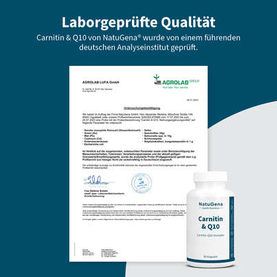 NatuGena Carnitin &amp; Q10 Kapseln, A-Nr.: 5404179 - 08