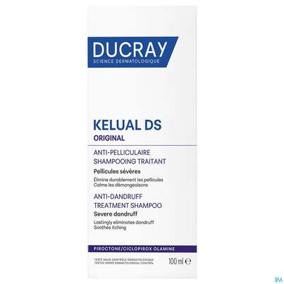 Sie sehen eine Packung Ducray Kelual Ds Intensiv-pflege-shampoo 100ml, Produktbild: 02 Ducray Kelual Ds Intensiv-pflege-shampoo 100ml, A-Nr.: 2959497 - 02