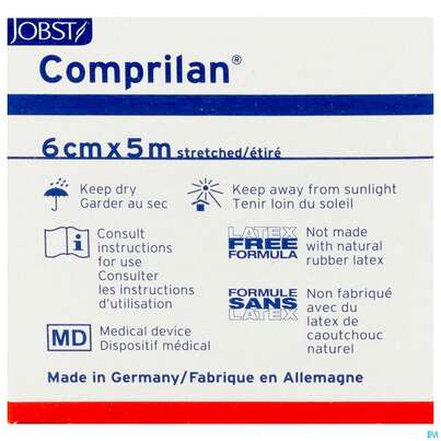 Sie sehen eine Packung Elastische Binden Comprilan Textilelast.kurzzugbinde 5mx 6cm Nr 0102600 1st, Produktbild: 08 Elastische Binden Comprilan Textilelast.kurzzugbinde 5mx 6cm Nr 0102600 1st, A-Nr.: 1402924 - 08