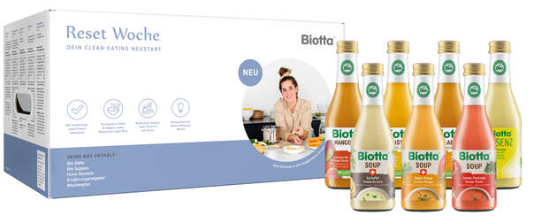 Sie sehen eine Packung Biotta Reset Woche Bio, Produktbild: 02 Biotta Reset Woche Bio, A-Nr.: 6030189 - 02