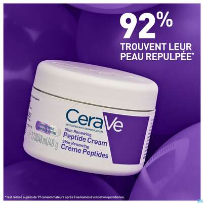 Sie sehen eine Packung Cerave Skin Renewing Peptide Cr 48ml, Produktbild: 06 Cerave Skin Renewing Peptide Cr 48ml, A-Nr.: 5985696 - 06