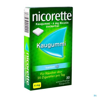Nicorette Kaugummi Z Raucherentw Icemint 4mg 30st, A-Nr.: 3904245 - 02