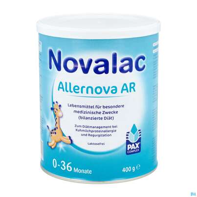 Sie sehen eine Packung Novalac Allernova Ar 400g, Produktbild: 01 Novalac Allernova Ar 400g, A-Nr.: 3815725 - 01
