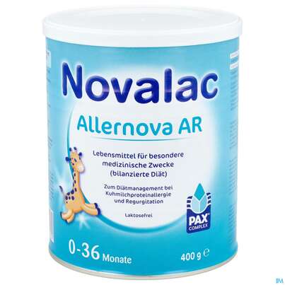 Sie sehen eine Packung Novalac Allernova Ar 400g, Produktbild: 02 Novalac Allernova Ar 400g, A-Nr.: 3815725 - 02