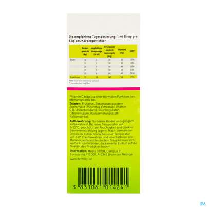 Defendyl Imunoglukan Sirup 120ml, A-Nr.: 4023593 - 03