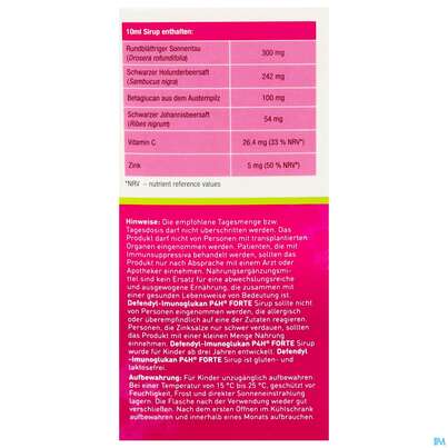 Defendyl Imunoglukan Sirup Forte 100ml, A-Nr.: 5389675 - 04