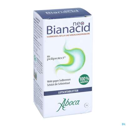 Sie sehen eine Packung Aboca Neobianacid Tabl Minze Ab 6 Jahren 14st, Produktbild: 04 Aboca Neobianacid Tabl Minze Ab 6 Jahren 14st, A-Nr.: 5571931 - 04