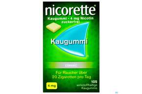 Nicorette/classic Kaugummi Z Raucherentw 4mg 105st, A-Nr.: 0694178 - 01