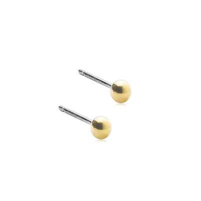 Sie sehen eine Packung Blomdahl Ohrstecker Ball Gold Titan, Produktbild: 01 Blomdahl Ohrstecker Ball Gold Titan, A-Nr.: 6020038 - 01
