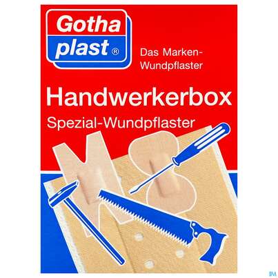 Sie sehen eine Packung Erste Hilfe Handwerkerbox Spezialpflaster 7st, Produktbild: 01 Erste Hilfe Handwerkerbox Spezialpflaster 7st, A-Nr.: 2418330 - 01