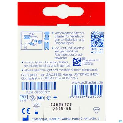 Sie sehen eine Packung Erste Hilfe Handwerkerbox Spezialpflaster 7st, Produktbild: 04 Erste Hilfe Handwerkerbox Spezialpflaster 7st, A-Nr.: 2418330 - 04