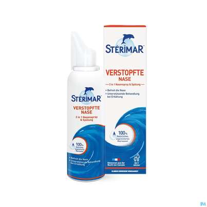 Sie sehen eine Packung Nasenspray Sterimar Meerwasser Verstopfte Nase 50ml, Produktbild: 07 Nasenspray Sterimar Meerwasser Verstopfte Nase 50ml, A-Nr.: 5686321 - 07