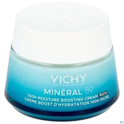 Sie sehen eine Packung Vichy Mineral 89 Creme Mit Duftstoffe Reichhaltig 50ml, Produktbild: 12 Vichy Mineral 89 Creme Mit Duftstoffe Reichhaltig 50ml, A-Nr.: 5670828 - 12